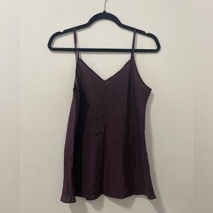 Ann Taylor | Dark Purple Eggplant | 100% Silk Cami | Size S